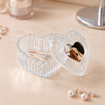 Personalised Heart Embossed Glass Jewellery Box with Photo Wedding Anniversary Gift for Her Girlfriend Wife