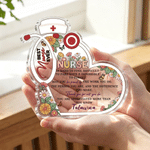 Personalized Best Nurse Ever Stethoscope Floral Nurse Cap Acrylic Plaque with Name Nurse Week Nurses' Day Appreciation Gift for Nurse