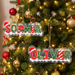 Personalized Christmas Name Design Acrylic Ornament Tree Decor Christmas Gift for Kids Family Friends