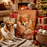 Maschere per dormire personalizzate in stile pittura a olio, stampe su tela con foto di animali domestici che dormono e nome: decorazioni per la casa, regali di Natale e di compleanno per i proprietari di animali domestici