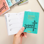 Personalised 2027 Planner Jesus Pocket Journal Notebook with Name Baptism Religious Birthday Gift for Christian Prayer Believer