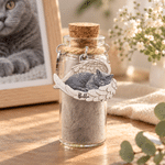 Bouteille souvenir personnalisée avec photo et nom, ornée d'ailes d'ange, en fourrure d'animal de compagnie – Cadeau commémoratif en hommage à un animal disparu, destiné aux propriétaires d'animaux de compagnie