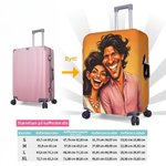 Personlig bagasjetrekk med karikaturbilde for 18 til 32 tommers koffert reisetilbehør bursdagsgave til reiseentusiaster og par