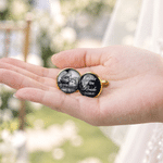 Personalised Exquisite Retro Photo Cufflinks with Text and Date Set of 2 Wedding Rehearsal Dinner Gift for Gift for Dad Father Of The Bride 7