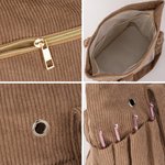 Personalised Retro Style Birth Flower Large Capacity Corduroy Tote Bag with Name Daily Use Birthday Chirstmas Gift for Women Crocheting Enthusiasts 7