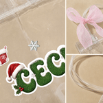 Gepersonaliseerde, doorzichtige cadeauzak met kerstthema, voorzien van naam en lint – kerstcadeau voor kinderen, vrouwen en beste vriendinnen 7