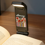 Personalised Birth Flower Book Rechargeable LED Book Light Clip with Name Reading Accessories Birthday Gift for Bookworm Student