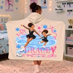 Manta con capucha personalizada con foto de un personaje de dibujos animados relacionado con el deporte, con nombre y texto. Decoración para el hogar. Regalo de cumpleaños, Navidad y otras fiestas para niños y amigos. 4