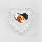 Personalised Heart Embossed Glass Jewellery Box with Photo Wedding Anniversary Gift for Her Girlfriend Wife