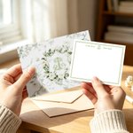 Juego de 20 tarjetas personalizadas con iniciales y motivos florales en acuarela de estilo vintage, con sobre incluido. Regalo de cumpleaños o boda para mujeres 6