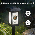 Personlig gravlykta med solceller för alla helgons dag minneslampa med eget foto och namn en vacker hyllning på kyrkogården 7