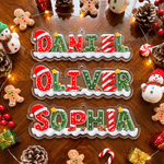 Personalized Christmas Name Design Acrylic Ornament Tree Decor Christmas Gift for Kids Family Friends