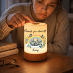 Luz nocturna LED táctil regulable personalizada con foto de tu mascota en el Puente del Arcoíris, con nombre y título, y mando a distancia: decoración para el hogar y regalo conmemorativo para propietarios de mascotas