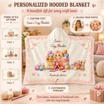 Personalised 3D-Effect Artwork Cartoon Crochet Character Photo Hooded Blanket with Text Birthday Christmas Holiday Gift for Crochet Enthusiast Friend 7