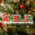 Personalized Christmas Name Design Acrylic Ornament Tree Decor Christmas Gift for Kids Family Friends
