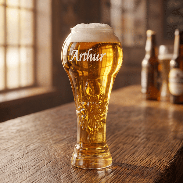 Personalised World Cup Element Large Capacity Embossed Beer Glass Football Club Team Gift for Man Football Lovers