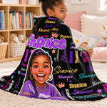 Personalised 3D-Style Art Cartoon Character Photo Word Cloud Soft Hooded Blanket with Name Birthday Christmas Gift for Boys Girls