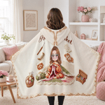 Personalised 3D-Effect Artwork Cartoon Crochet Character Photo Hooded Blanket with Text Birthday Christmas Holiday Gift for Crochet Enthusiast Friend 4