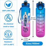 Personalized Nurse Life Photo Gradient BPA-Free 32 oz Water Bottle with Flip-Top Lid and Time Markers Birthday Appreciation Gift for Nurse 10