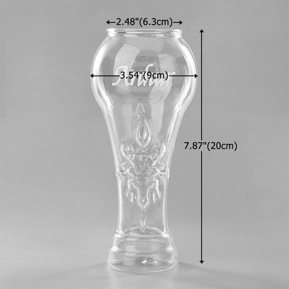 Personalised World Cup Element Large Capacity Embossed Beer Glass Football Club Team Gift for Man Football Lovers 8