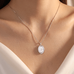 Collana personalizzata in argento sterling con foto e fiore del mese di nascita – Regalo di Natale o di compleanno per moglie, mamma o nonna