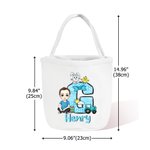 Personalized Cartoon Character Bunny Chick Bow Initial Candy Storage Bucket Bag with Name Easter Egg Hunting Gift for Kids 7