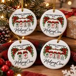 Personalized Our First Christmas As A Mahjong Crew Ceramic Ornament with 2-5 Names Christmas Tree Decor Mahjong Night Gift for Mahjong Group