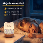 Lámpara de noche personalizada con flor de nacimiento y nombre táctil regulable de colores regalo de cumpleaños para mamá primeriza mujeres y amigas