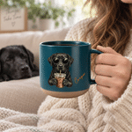 Personalized Pet Photo 12 oz Ceramic Coffee Mug with Name and Handle Daily Use Birthday Christmas Gift for Family Friend Pet Owner