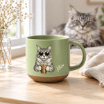 Personalized Pet Photo 12 oz Ceramic Coffee Mug with Name and Handle Daily Use Birthday Christmas Gift for Family Friend Pet Owner