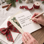Personalised Bowknot Merry Christmas Photo Greeting Card with Text and Family Name Holiday Use Christmas Gift for Friends Family