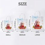Bolsa transparente con motivos navideños personalizados: de foto a personaje de dibujos animados, con nombre. Regalo de Navidad para niños y niñas