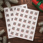 Pegatinas navideñas personalizadas con diseño artístico y efecto 3D, con nombre, para decoración de fiestas; regalo de Navidad para niños, familiares y amigos 2