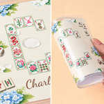 Personalised Mahjong Tiles Design Initial Tri-Folded Card Cover Sticker Set with Name Birthday Mahjong Night Gift for Mahjong Lovers