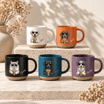 Personalized Pet Photo 12 oz Ceramic Coffee Mug with Name and Handle Daily Use Birthday Christmas Gift for Family Friend Pet Owner