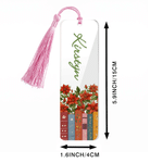 Personalised Birth Flower Book Acrylic Bookmark with Name and Tassel Reading Supplies Book Club Birthday Gift for Reader Book Lover