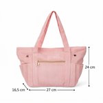 Bolso de punto personalizado de pana con efecto 3D de personaje animado de ganchillo y ranuras para agujas regalo de cumpleaños para mujeres 7