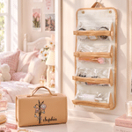 Borsa da trucco personalizzata in pelle PU impermeabile con il fiore del mese di nascita e nome, ideale per i viaggi, regalo di compleanno o di Natale per un'amica, la mamma o la fidanzata