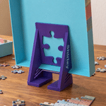 Personalized 3 Angles 3D Printing Adjustable Jigsaw Puzzle Box Lid Holder with Text Family Game Night Birthday Christmas Gift for Puzzle Lovers