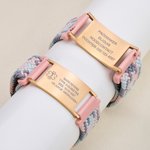 Gepersonaliseerde verstelbare medische SOS armband met tekst, ID-plaatje en magnetische sluiting - cadeau voor diabetes, allergieën of autisme