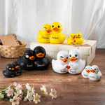Personalised 3D Printed Couple Cute Yellow Duck Figurine with Name Desk Decor Wedding Anniversary Gift for Couple