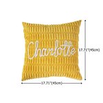 Personalized Flower Accessory Name Soft Corduroy Throw Pillow Home Bedroom Decor Birthday Gift for Women Girls 7