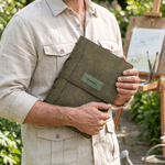 Individuell gestaltete Skizzenbuchhülle im Retro-Stil aus PU-Leder mit Namensaufdruck – ideal zum Skizzieren im Freien, als Geburtstagsgeschenk für Künstler, Maler und Studenten
