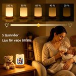 Personlig nattlampa med porträtt och månadsblomma mysig belysning till sovrummet perfekt födelsedagspresent och julklapp 9