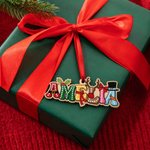 Personalized Santa Claus Reindeer Christmas Theme Name Wooden Acrylic Ornament Home Tree Decor Christmas Gift for Family Kid