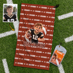 Personalised 3D-Effect Artwork Ball Sports Photo Name Quick Dry Towel with Carabiner Sports Accessory Birthday Gift for Ball Sports Enthusiast 4