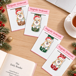 Personalised Christmas Theme Pet Photo Magnetic Bookmark Clip with Name Christmas Birthday Gift for Pet Owners Bookworms