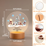 Personalized Classic Winnie the Pooh Acrylic LED Night Light with Name and Wooden Base Home Decor Christmas Gift for Kids Family