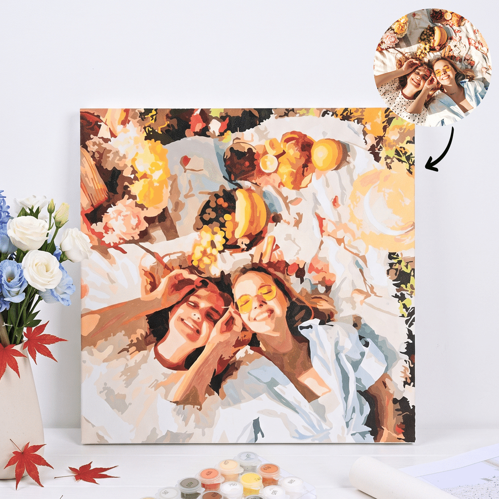 Personalised DIY Portrait Pet Photo Canvas Painting Home Decor Art Birthday Christmas Anniversary Gift for Friends Pet Lovers 1