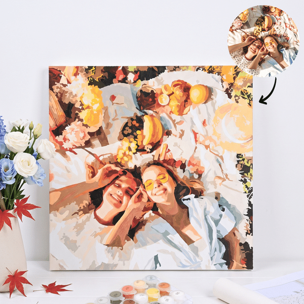 Personalised DIY Portrait Pet Photo Canvas Painting Home Decor Art Birthday Christmas Anniversary Gift for Friends Pet Lovers